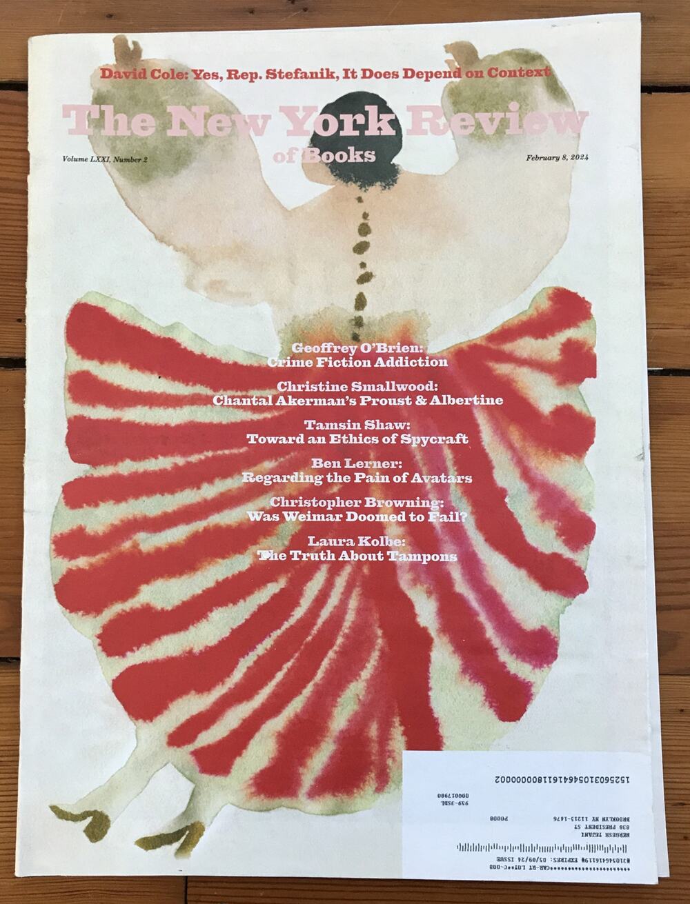 The New York Review Of Books David Cole February 8 2024 Magazine Vol LXXI 71 #2
